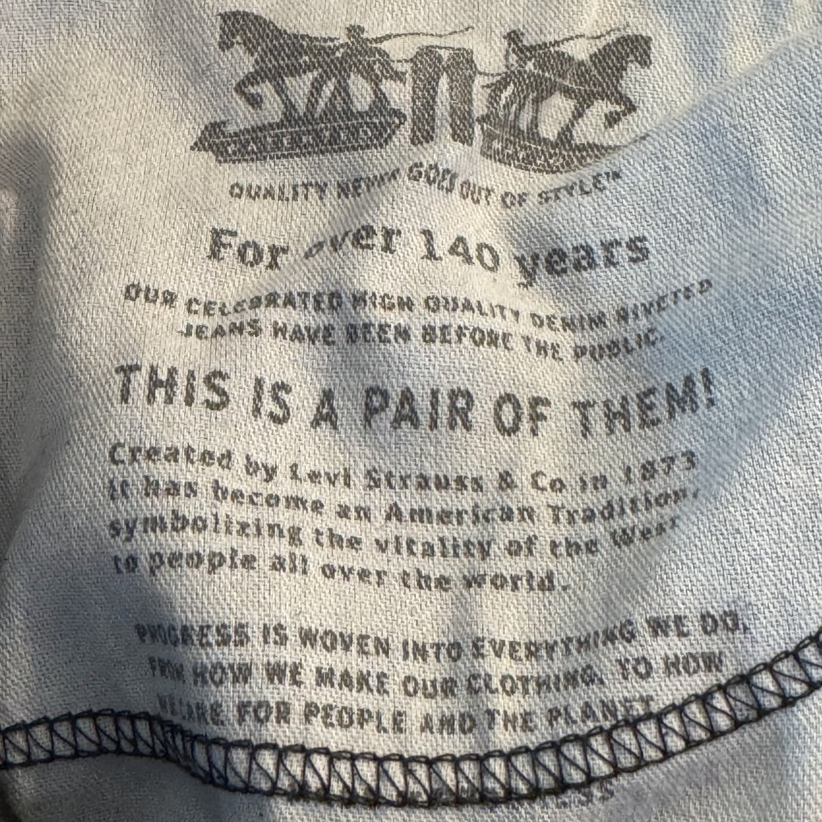 Levis 559 Jeans Men 38x32 Black Stretch Denim Relaxed Straight Fit Mid Rise - Thumbnail 11