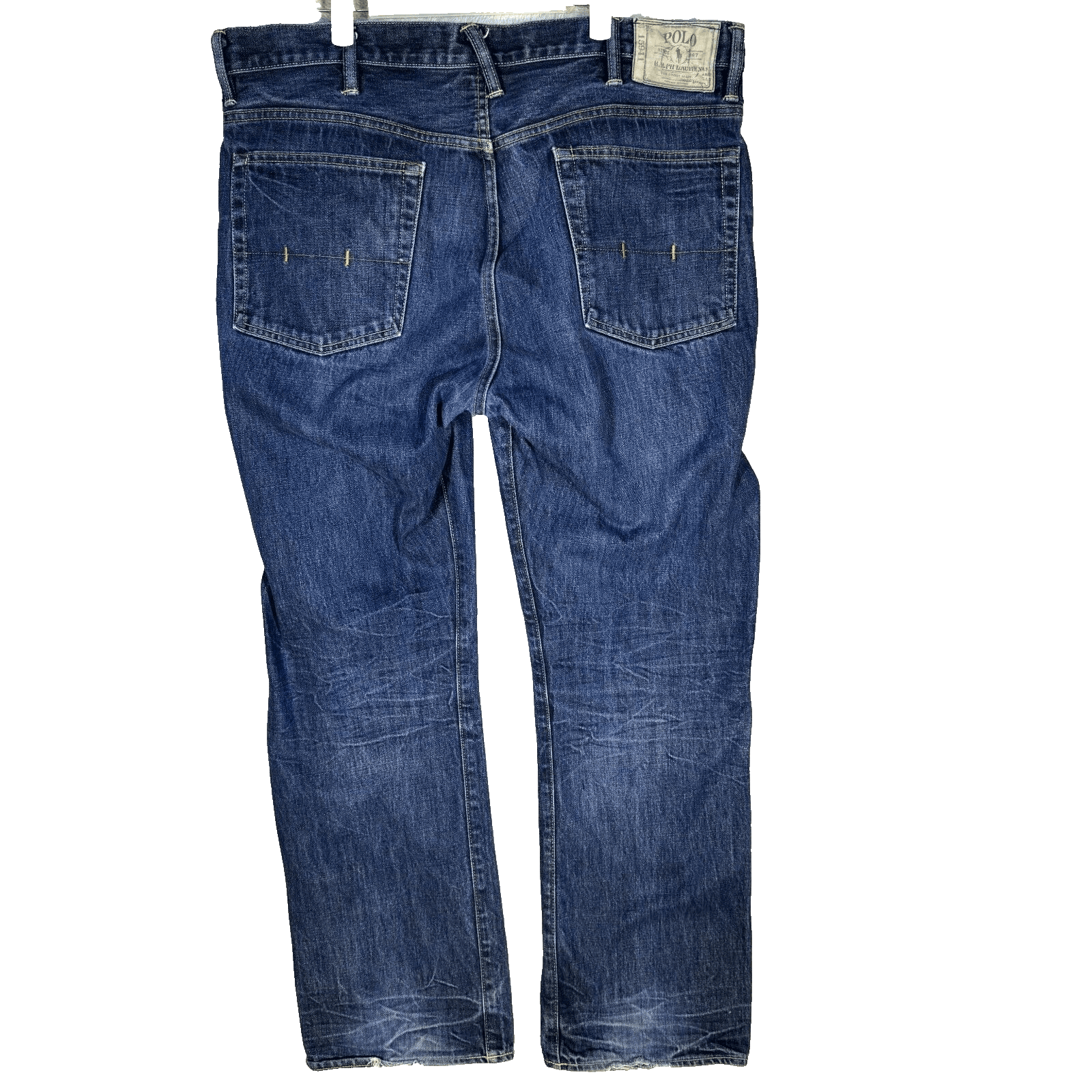 Polo Ralph Lauren Men’s Jeans 38x32 Blue Denim Mid-Rise Straight Leg M1431 - Thumbnail 2