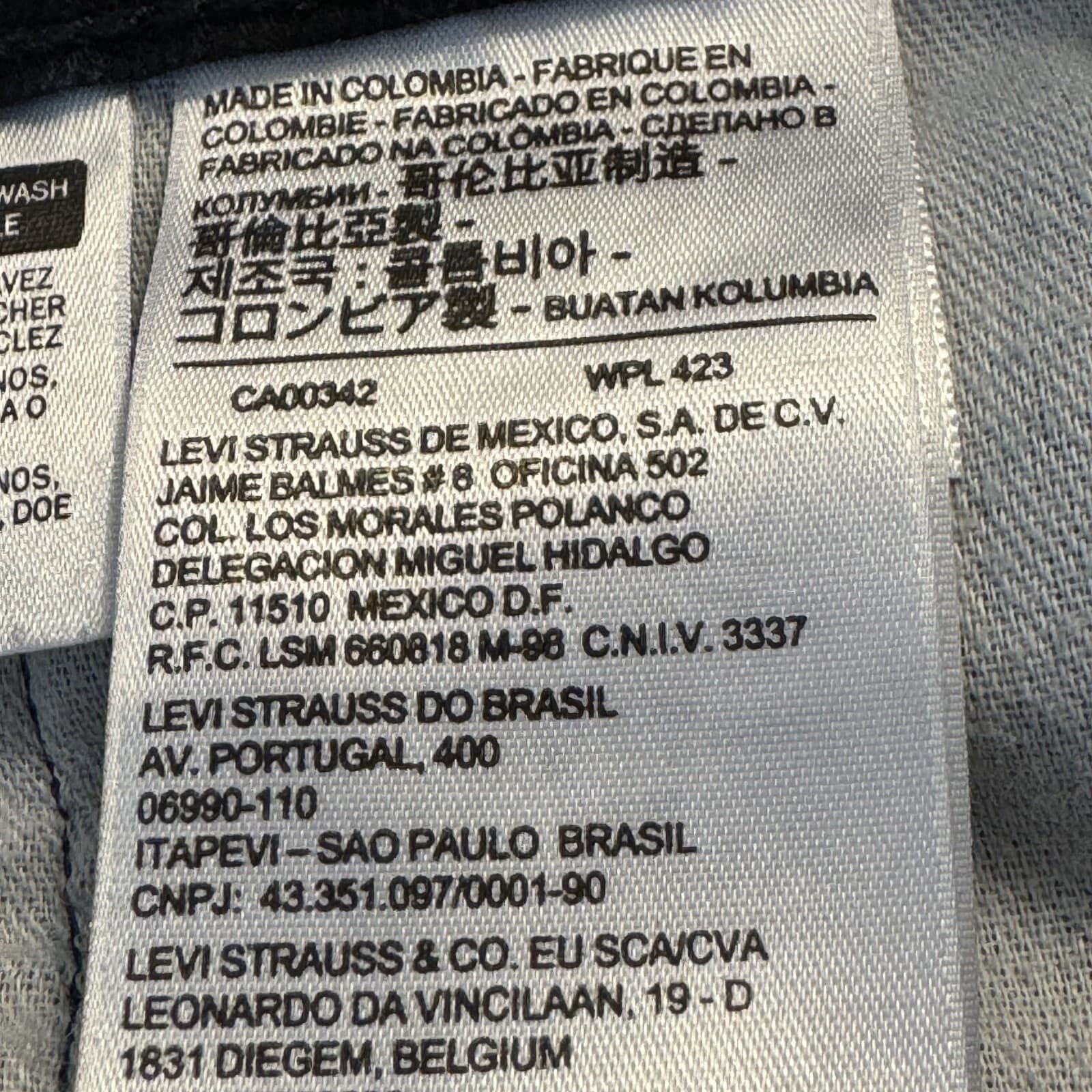 Levis 559 Jeans Men 38x32 Black Stretch Denim Relaxed Straight Fit Mid Rise - Thumbnail 12