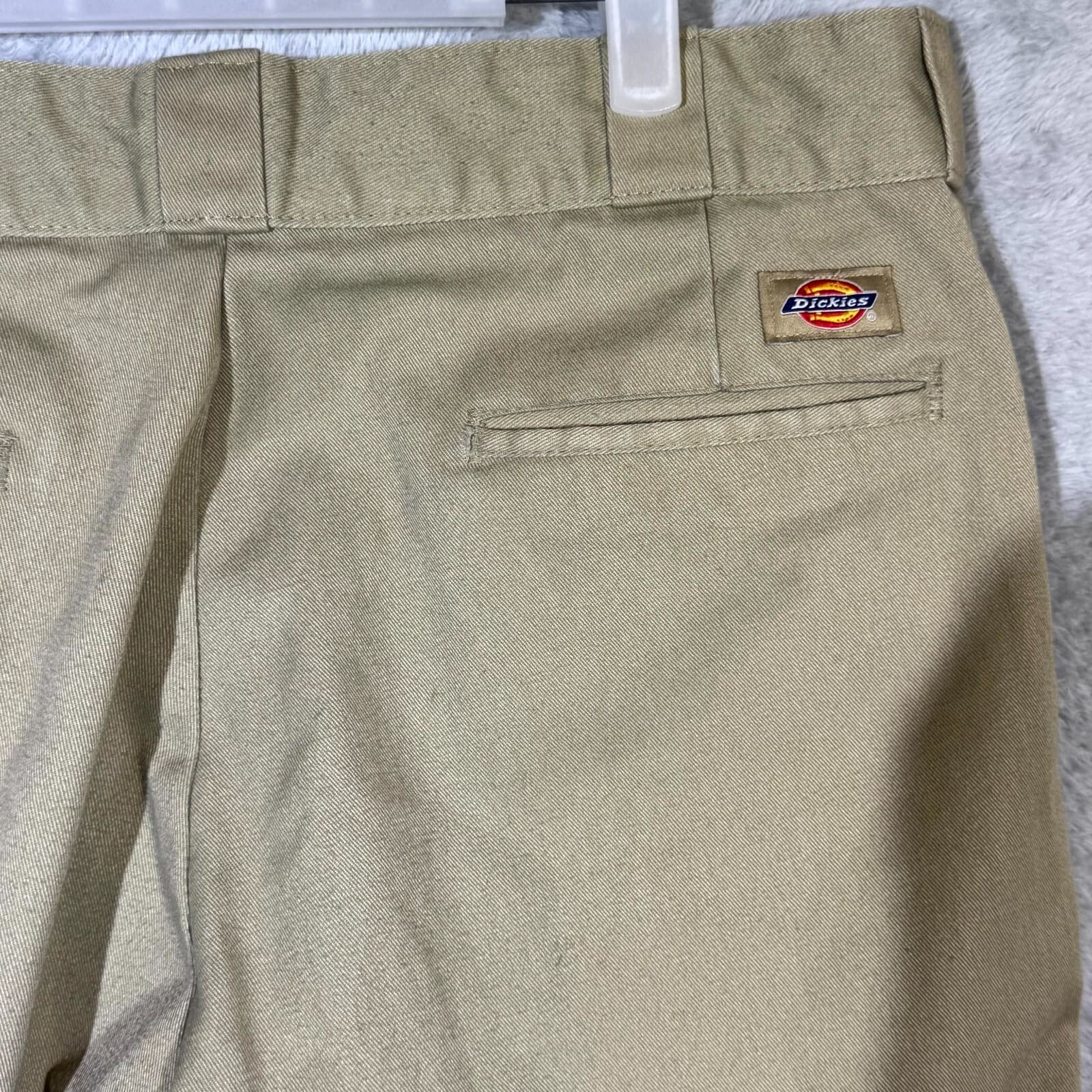 Dickies 874 Men’s Work Pants 34×33 Beige Original Fit High-Rise Straight Leg - Thumbnail 8
