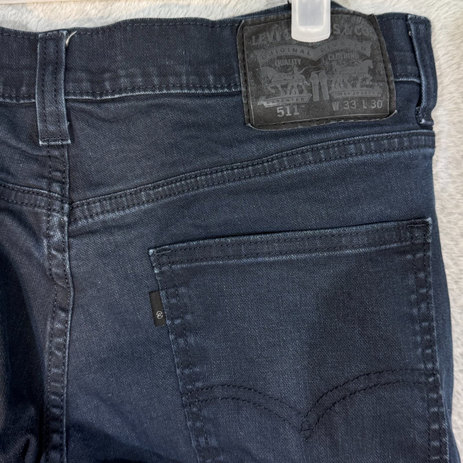 Levi's 511 Men's Jeans 33x30 Blue Denim Stretch Slim Straight - Thumbnail 7