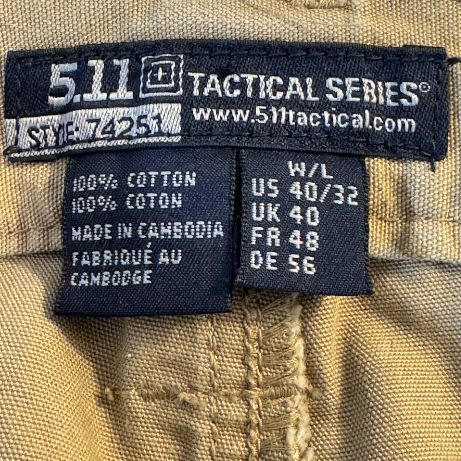 511 Tactical Cargo Pants Men 40x32 Beige 100 Percent Cotton Workwear Utility - Thumbnail 13