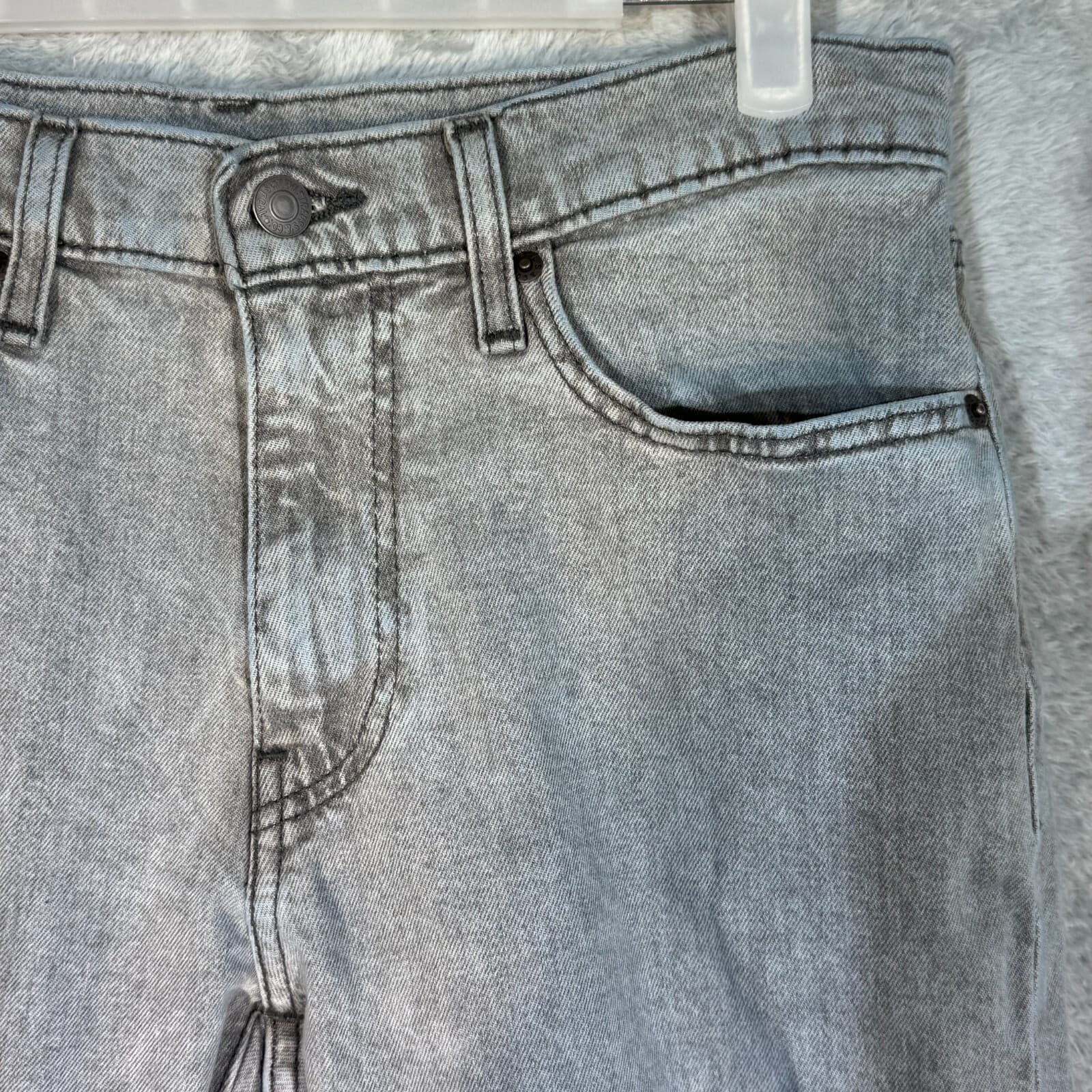 Levi's 511 Men's Jeans 32x32 Gray Denim Stretch Slim Straight Premium Denim - Thumbnail 4