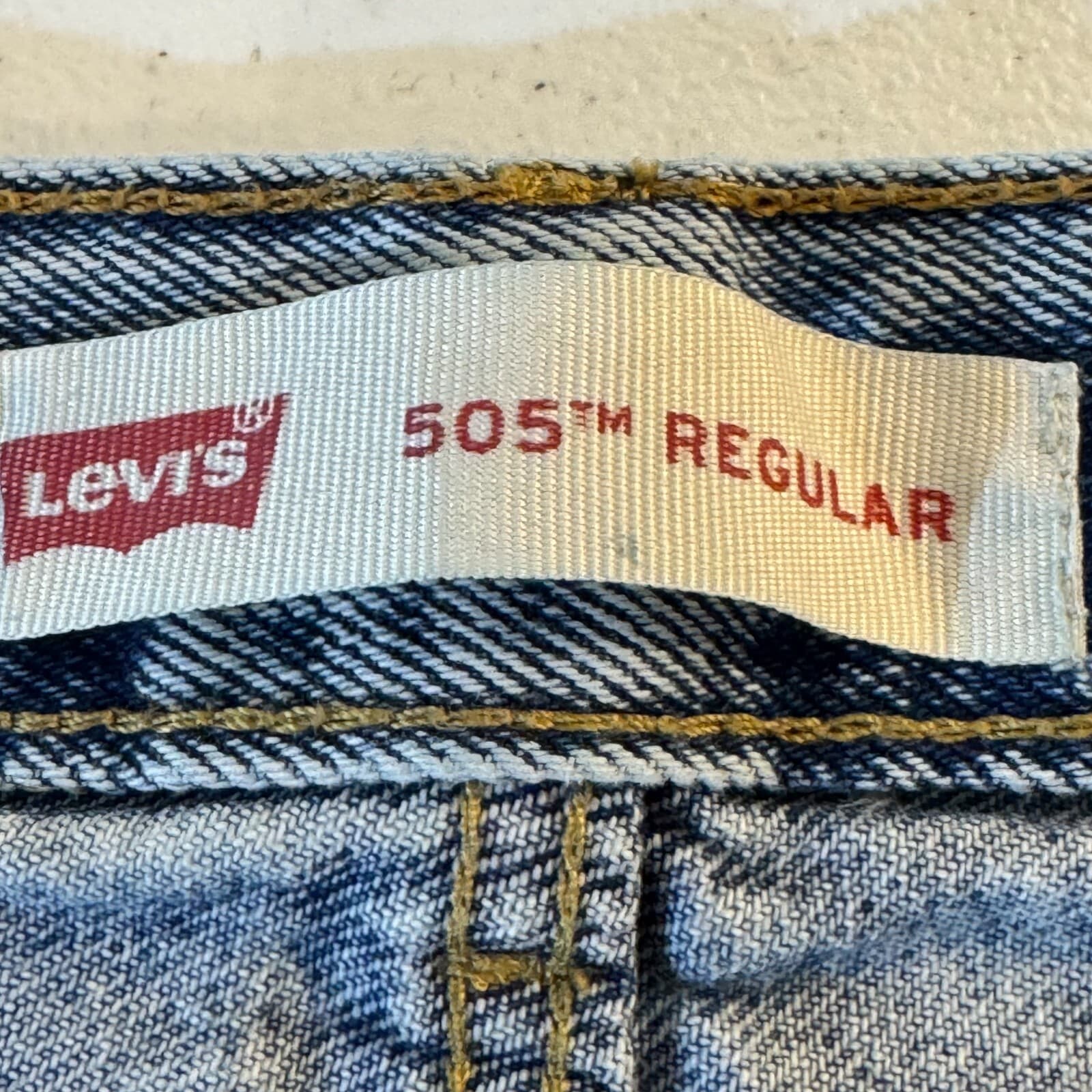 Levi’s 505 Boys Jeans Size 14 Reg 27x27 Blue Denim Stretch Straight Leg - Thumbnail 13