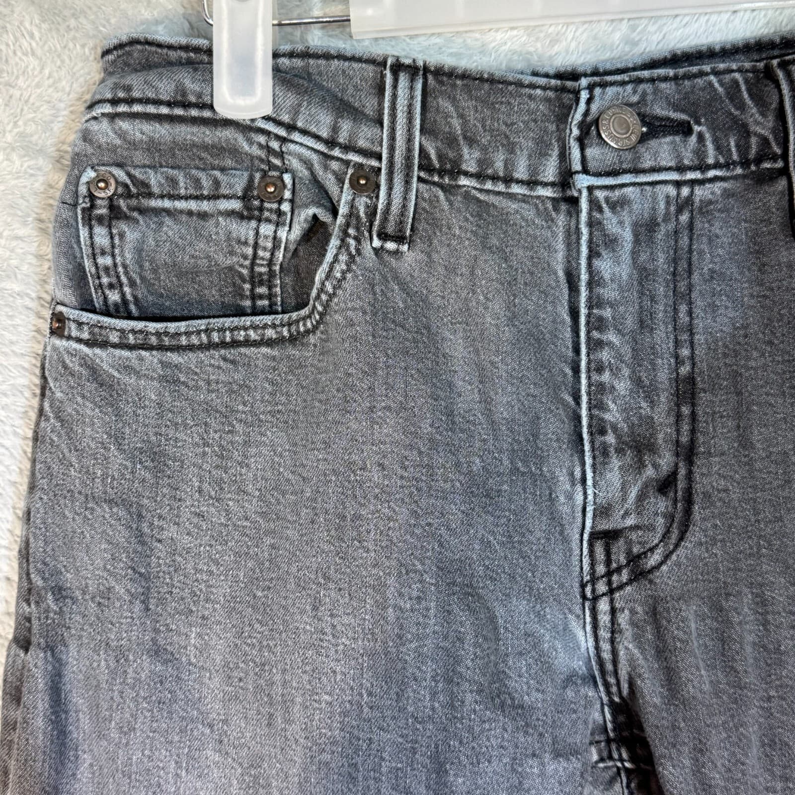 Levi's 512 Men's Jeans 30x30 Gray Denim Stretch Slim Tapered Fit - Thumbnail 3