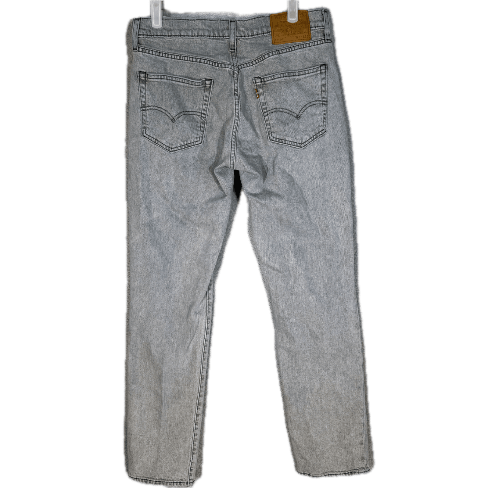 Levi's 511 Men's Jeans 32x32 Gray Denim Stretch Slim Straight Premium Denim - Thumbnail 2