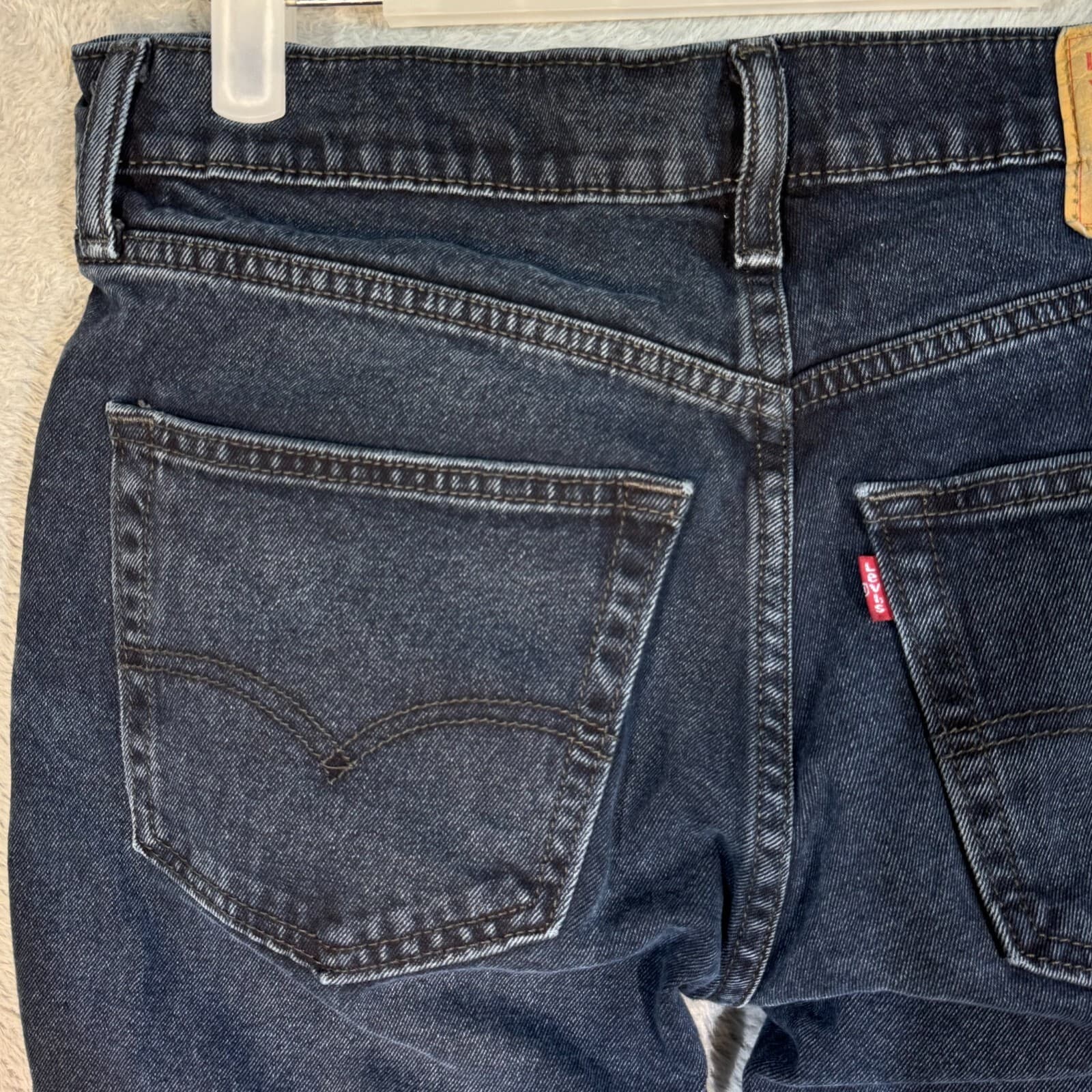 Levi's 511 Men's Jeans 32x34 Black Denim Stretch Slim Straight - Thumbnail 6