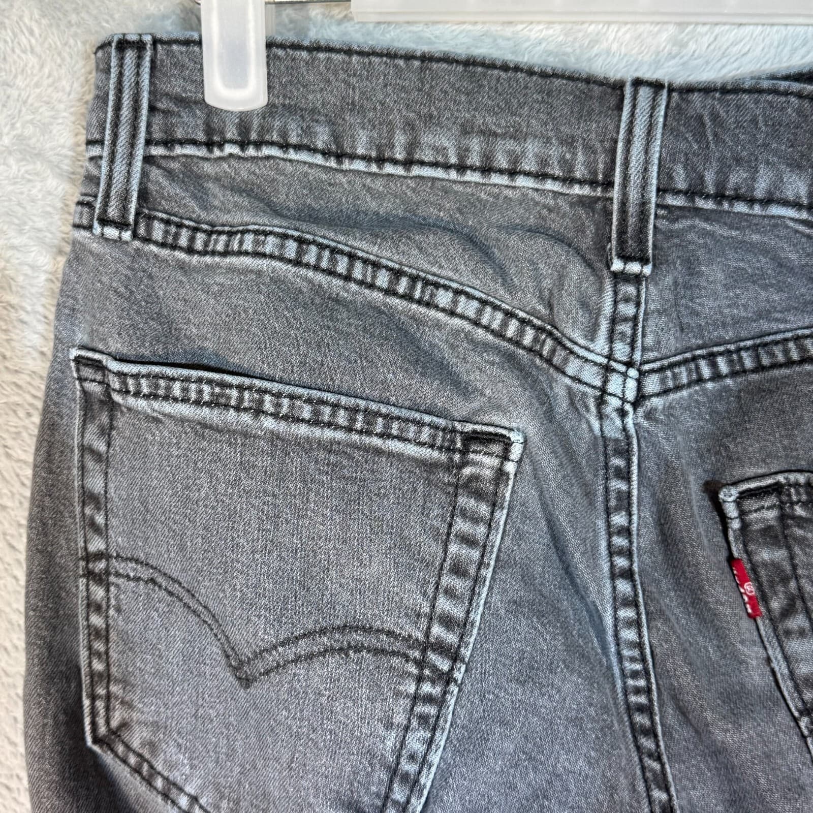 Levi's 512 Men's Jeans 30x30 Gray Denim Stretch Slim Tapered Fit - Thumbnail 6