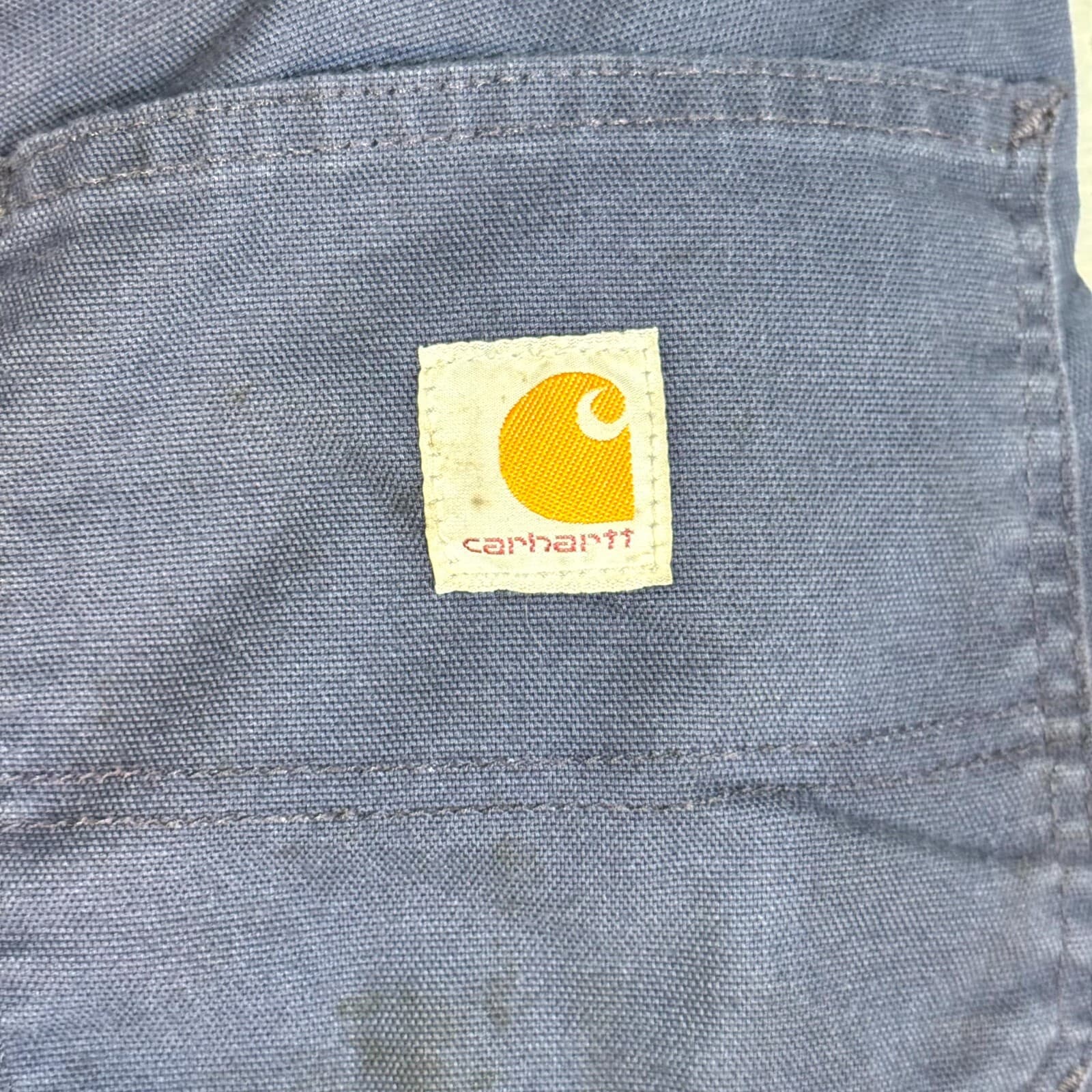 Carhartt Carpenter 74533-20 Pants Men 34x30 Navy Ripstop Relaxed Fit Workwear - Thumbnail 4