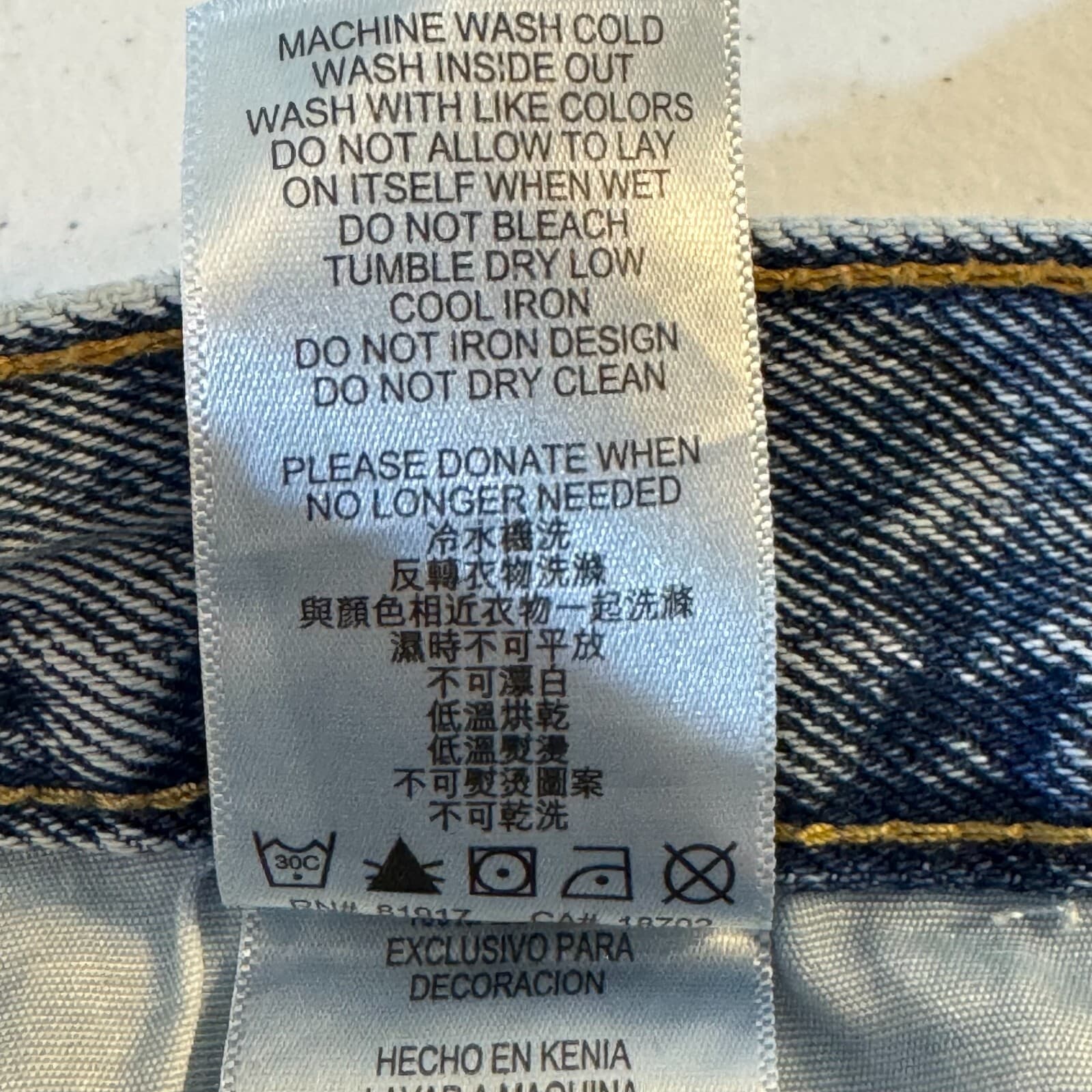 Levi’s 505 Boys Jeans Size 14 Reg 27x27 Blue Denim Stretch Straight Leg - Thumbnail 12