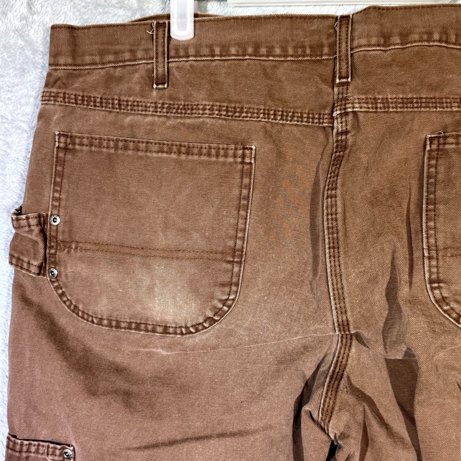 Dickies Carpenter Jeans Men 42x30 Brown 100 Percent Cotton Workwear Utility - Thumbnail 6