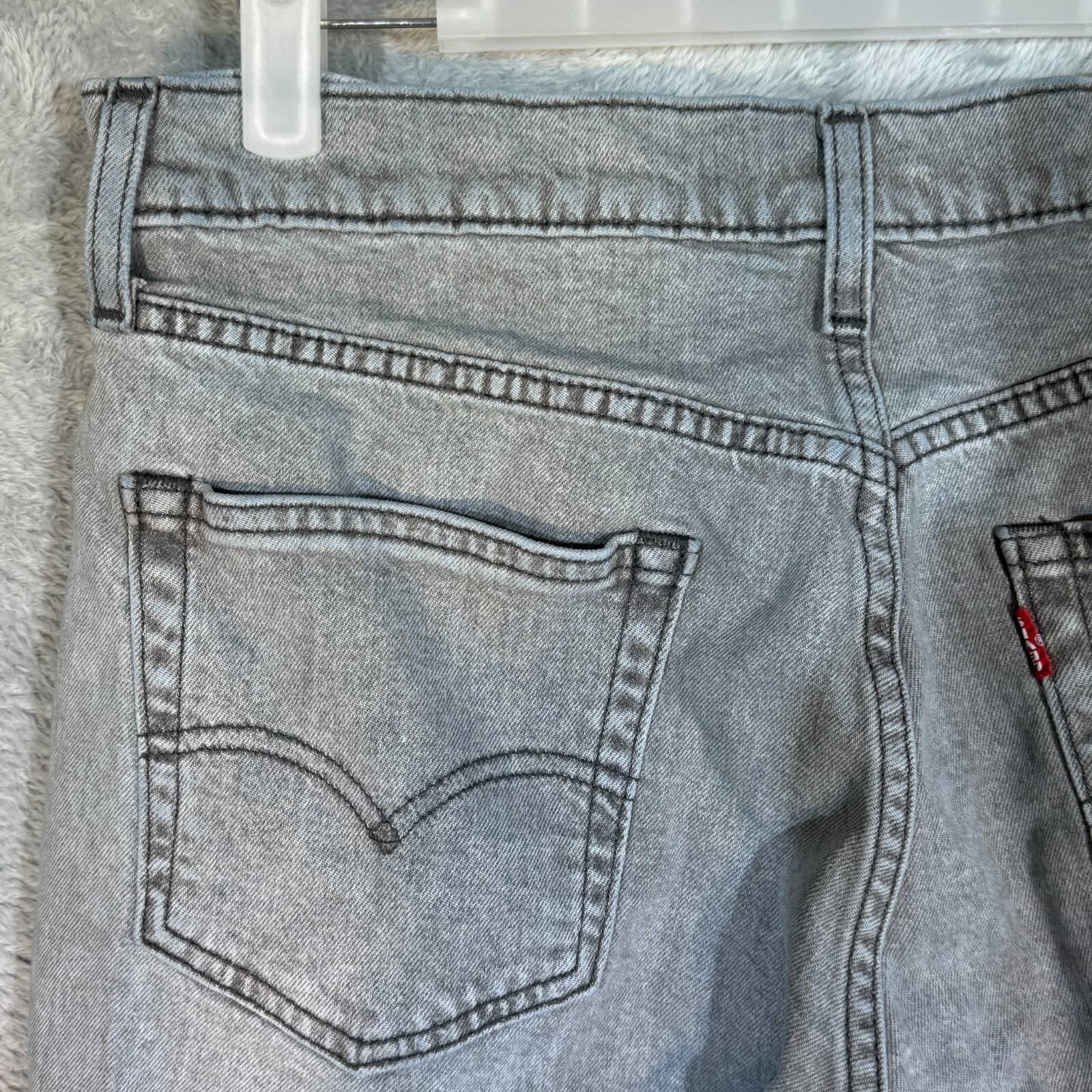 Levi's 511 Men's Jeans 32x32 Gray Denim Stretch Slim Straight Premium Denim - Thumbnail 6