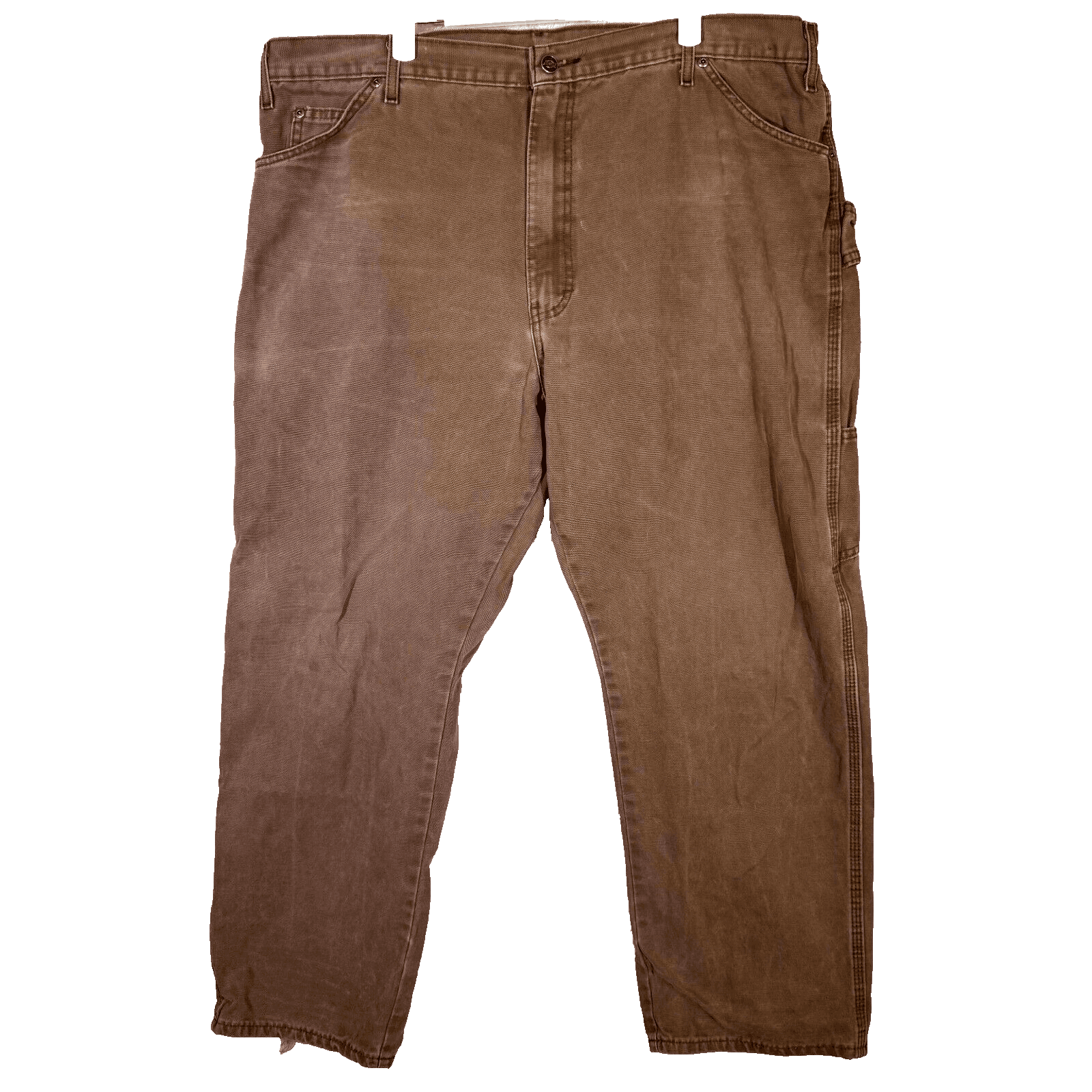 Dickies Carpenter Jeans Men 42x30 Brown 100 Percent Cotton Workwear Utility - Image 1