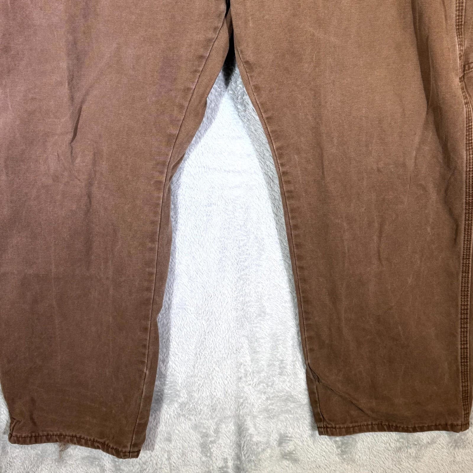 Dickies Carpenter Jeans Men 42x30 Brown 100 Percent Cotton Workwear Utility - Thumbnail 5