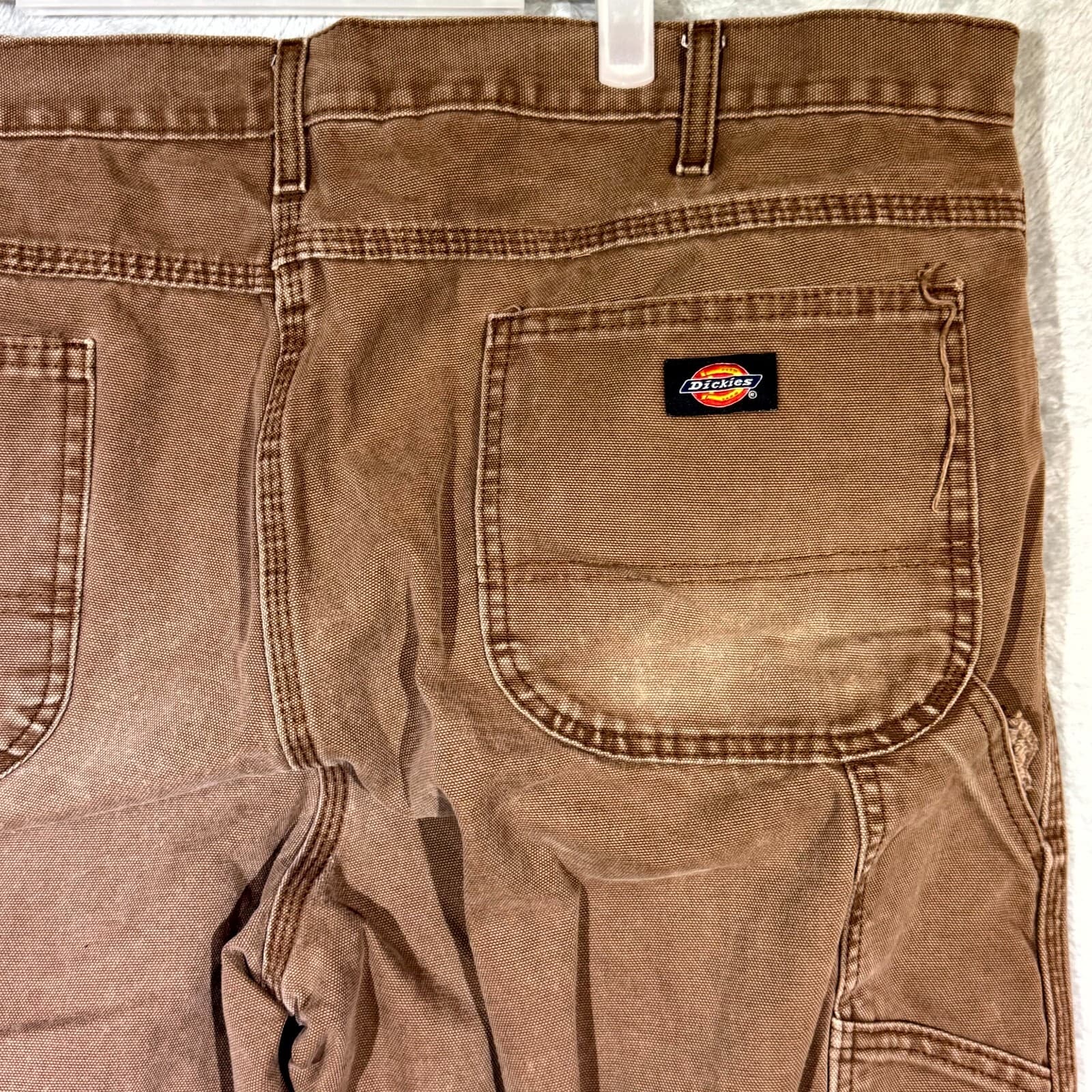 Dickies Carpenter Jeans Men 42x30 Brown 100 Percent Cotton Workwear Utility - Thumbnail 7