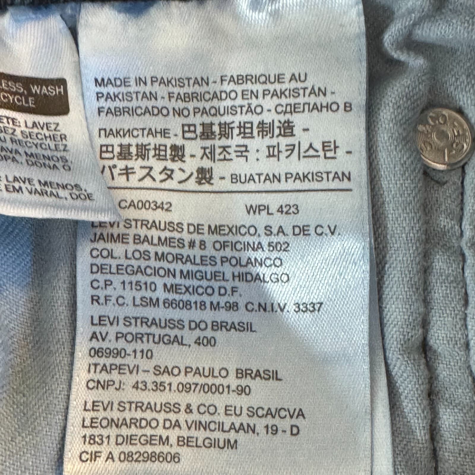 Levi's 511 Men's Jeans 32x34 Black Denim Stretch Slim Straight - Thumbnail 12