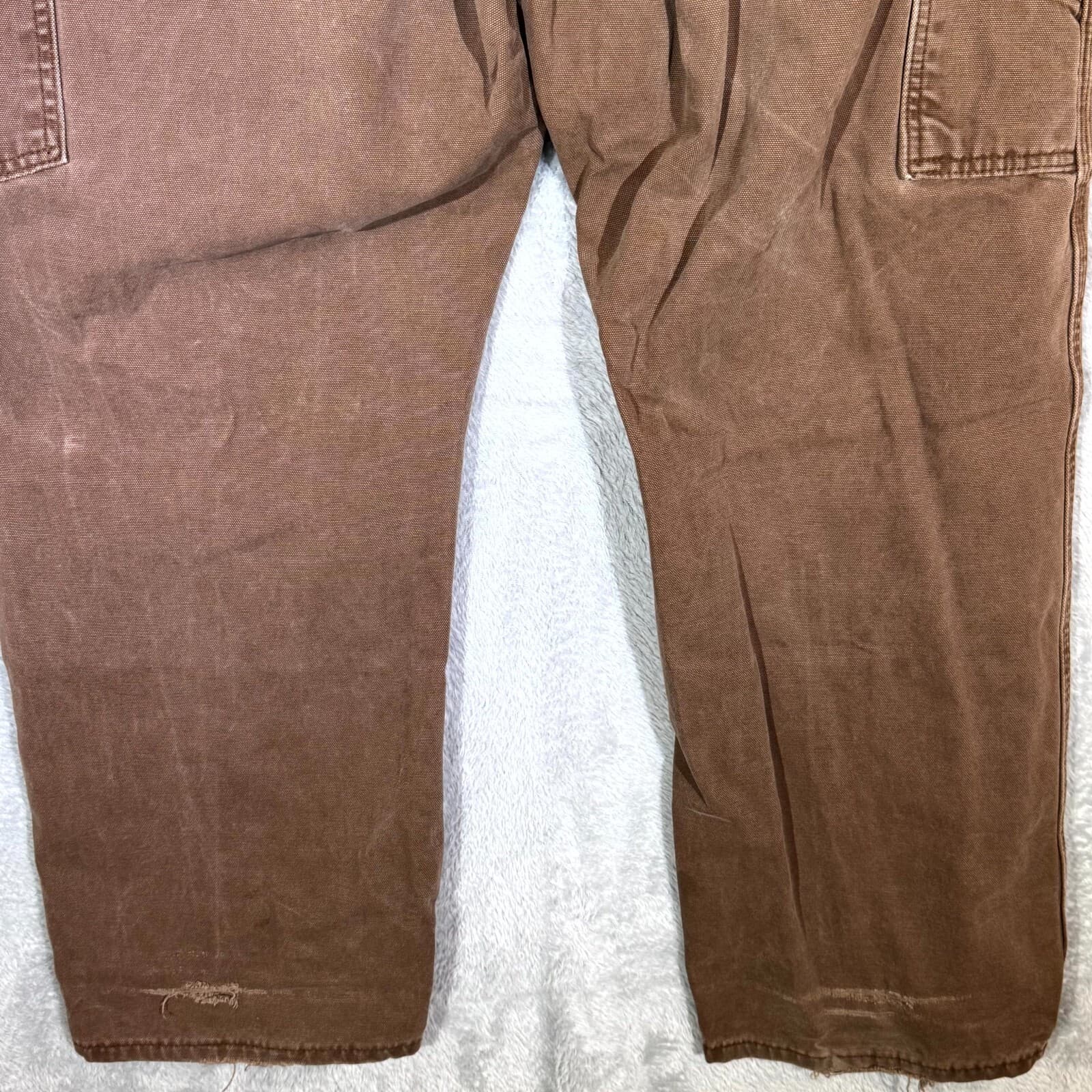 Dickies Carpenter Jeans Men 42x30 Brown 100 Percent Cotton Workwear Utility - Thumbnail 8