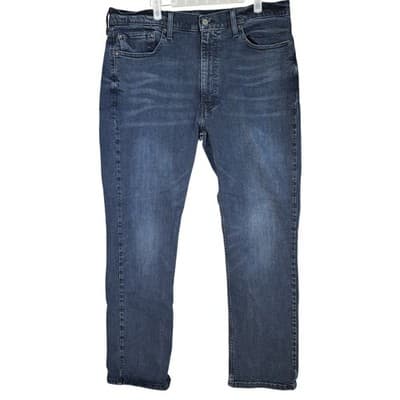 Levis 514 Jeans Mens 38x32 Blue Straight Leg Stretch Denim Classic 514 W38 L32 - Image 1