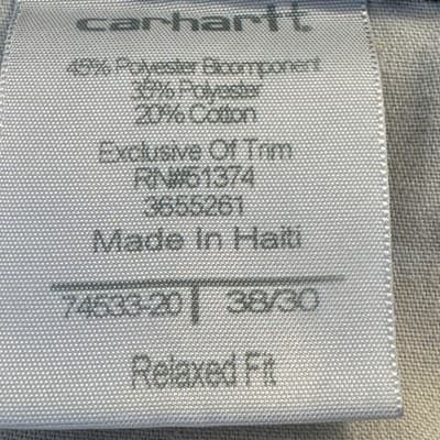 Carhartt Pants Mens 38x30 Navy Relaxed Fit Workwear Cargo Utility Stain Ripstop - Thumbnail 9