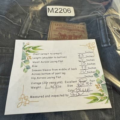 Levis 501 Jeans Mens 42x32 Blue Straight Leg Button Fly Denim Distressed Classic - Thumbnail 8