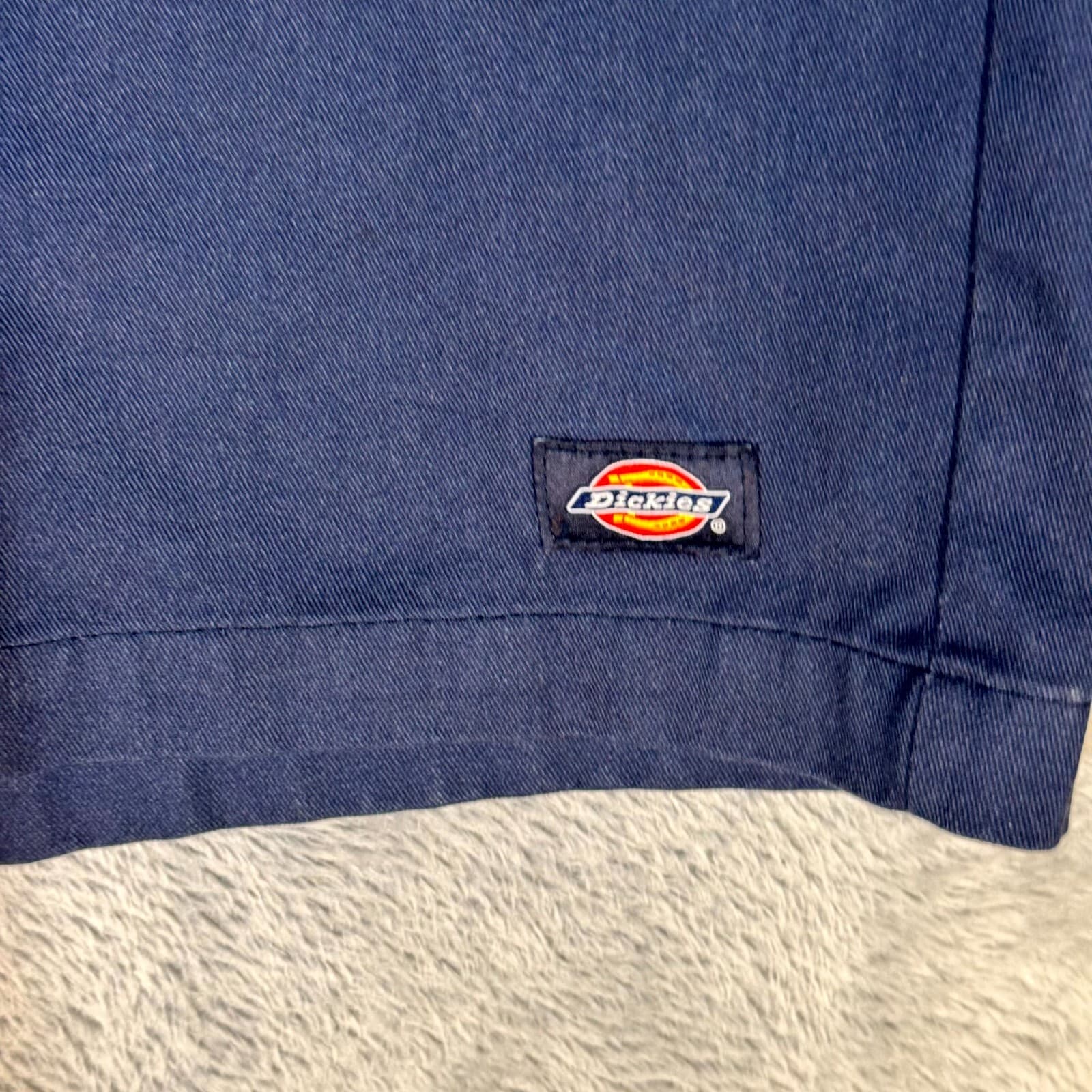 Dickies Men Workwear Shorts 42 Navy Mid-Rise Regular Fit Flat Front - Thumbnail 3