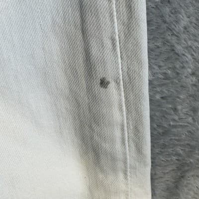 Levis 510 Jeans Mens 36x30 Beige Skinny Fit Stretch Denim Stained Distressed - Thumbnail 3