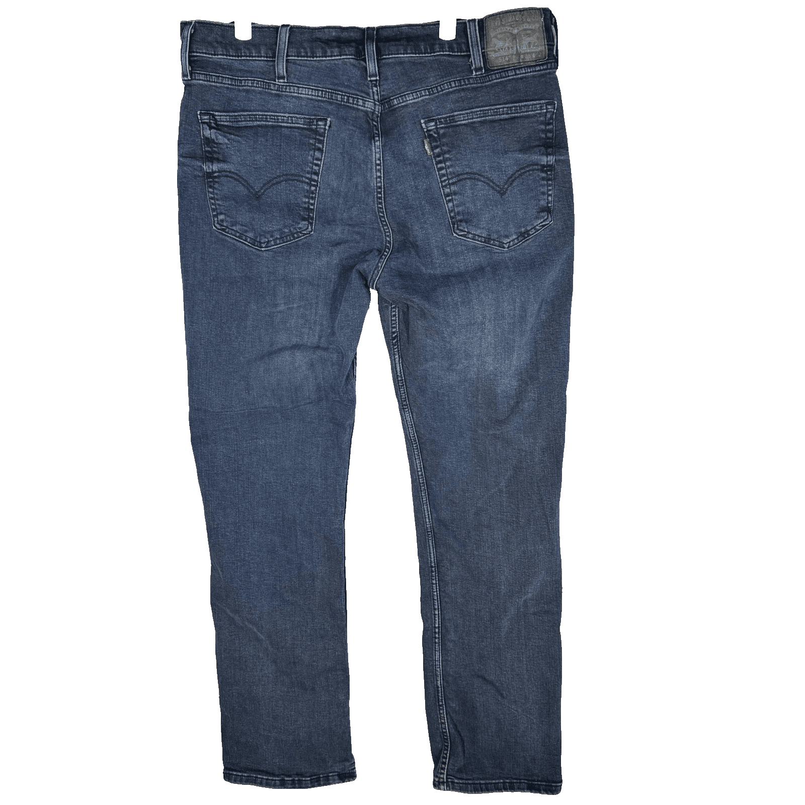Levis 514 Jeans Mens 38x32 Blue Straight Leg Stretch Denim Classic 514 W38 L32 - Thumbnail 2