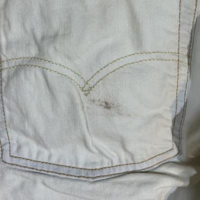 Levis 510 Jeans Mens 36x30 Beige Skinny Fit Stretch Denim Stained Distressed - Thumbnail 6