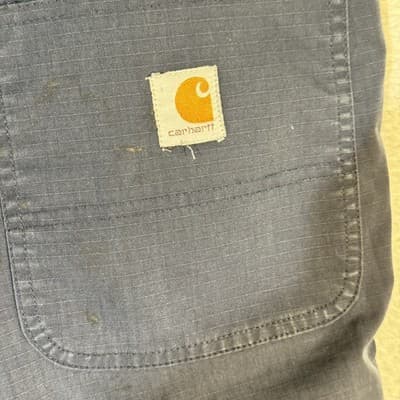 Carhartt Pants Mens 38x30 Navy Relaxed Fit Workwear Cargo Utility Stain Ripstop - Thumbnail 7