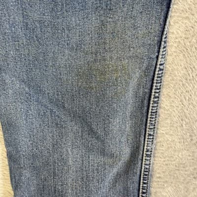 Levis 505 Jeans Mens 32x32 Blue Denim Straight Leg Distressed Made Egypt - Thumbnail 3