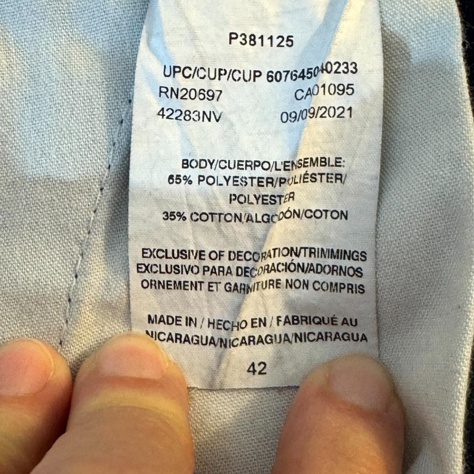 Dickies Men Workwear Shorts 42 Navy Mid-Rise Regular Fit Flat Front - Thumbnail 4