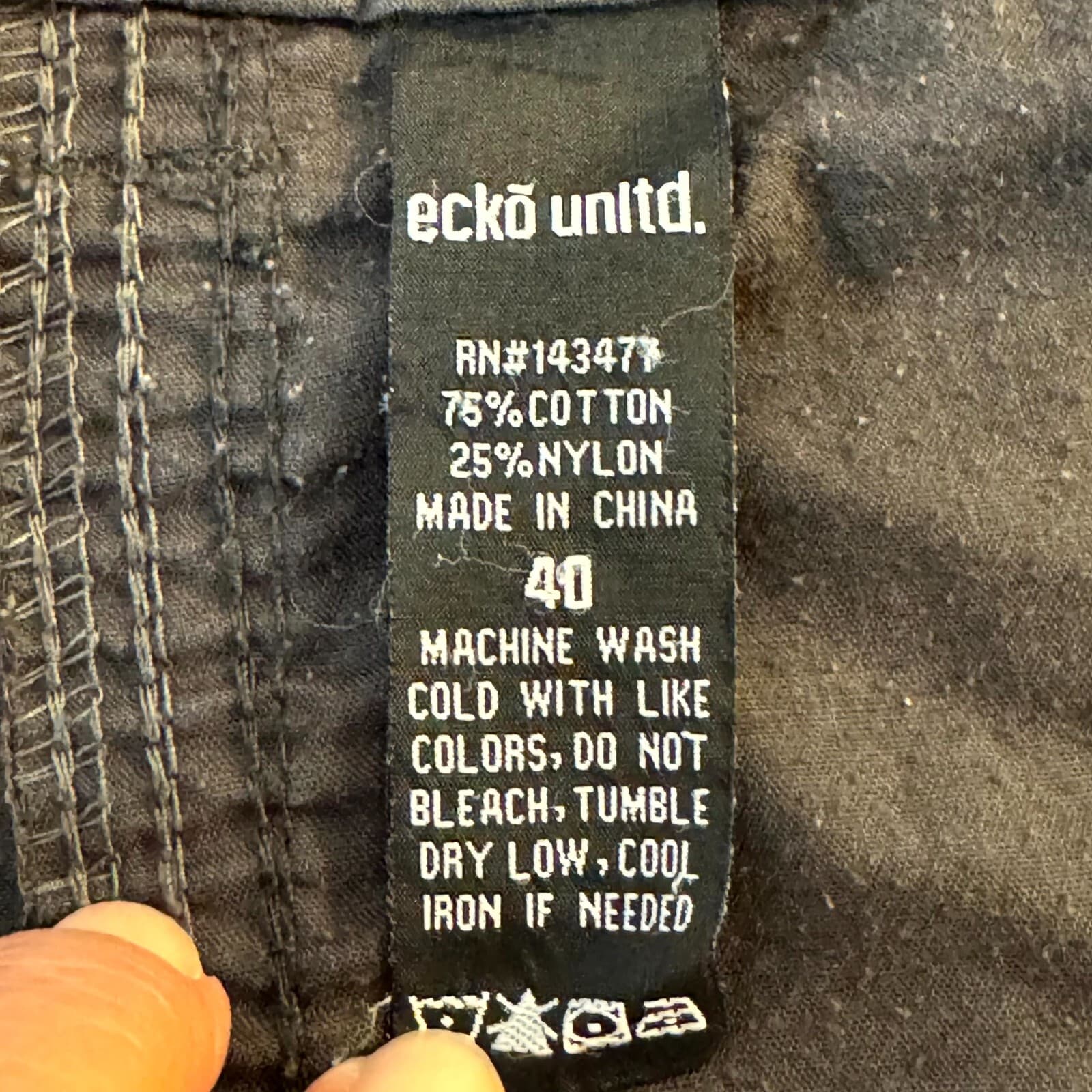 Ecko Unltd Cargo Shorts Men 40 Dark Gray Cotton Utility Pockets Streetwear - Thumbnail 5