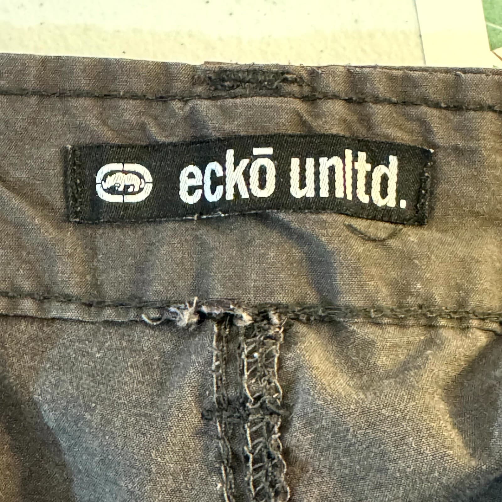 Ecko Unltd Cargo Shorts Men 40 Dark Gray Cotton Utility Pockets Streetwear - Thumbnail 4