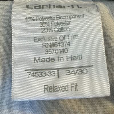 Carhartt Pants Mens 34x30 Gray Relaxed Fit Workwear Ripstop Utility Paint Stains - Thumbnail 9