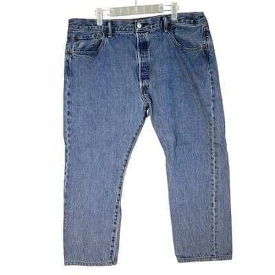 Levis 501 Jeans Mens 40x30 Straight Leg Button Fly Classic Vintage Denim Pants - Image 1