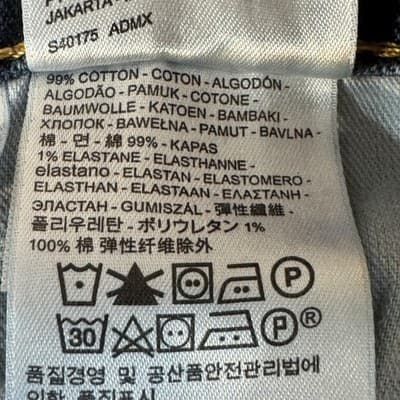 Levis 505 Jeans Mens 36x34 Blue Denim Straight Leg Medium Wash Stretch Pants - Thumbnail 5