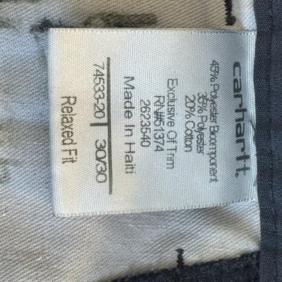 Carhartt Pants Mens 30x29 Navy Blue Ripstop Relaxed Fit Outdoor Workwear Cargo - Thumbnail 7