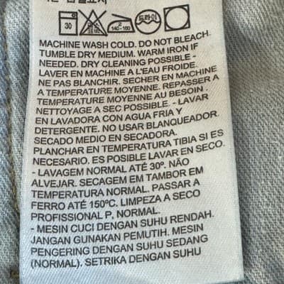 Levis 505 Jeans Mens 36x34 Blue Denim Straight Leg Medium Wash Stretch Pants - Thumbnail 6