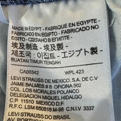 Levis 501 Jeans Mens 40x30 Straight Leg Button Fly Classic Vintage Denim Pants - Thumbnail 5