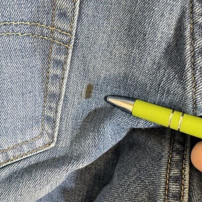 Levis 511 Jeans Mens 32x30 Blue Slim Fit Stretch Denim Whiskered Distressed - Thumbnail 3