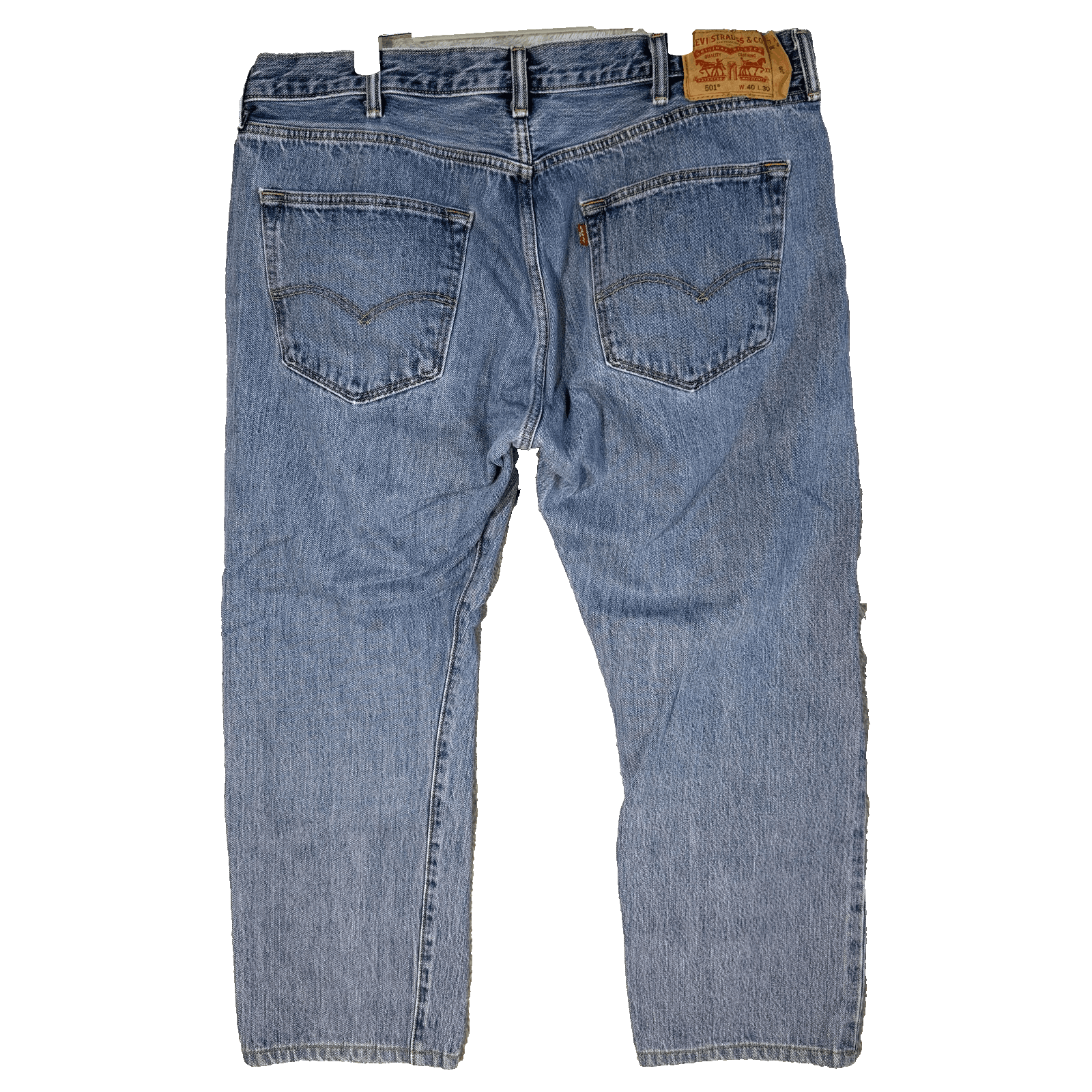 Levis 501 Jeans Mens 40x30 Straight Leg Button Fly Classic Vintage Denim Pants - Thumbnail 2