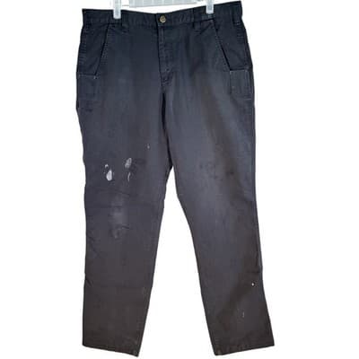 Carhartt Pants Mens 34x30 Gray Ripstop Relaxed Fit Workwear Utility Distressed - Image 1