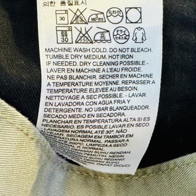 Levis 513 Jeans Mens 34x34 Beige Light Wash Slim Tapered Denim Mid Rise - Thumbnail 6