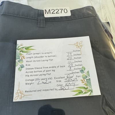 Carhartt Pants Mens 38x29 Navy Relaxed Fit Workwear Utility Pockets Distressed - Thumbnail 12