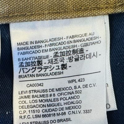 Levi's Pants Mens 38x33 Brown Carpenter Slim Taper Canvas Stretch Workwear - Thumbnail 5