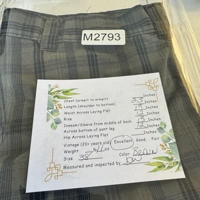 Dickies Shorts Mens 38 Brown Plaid Work Chino Utility Multi Pocket 12 Inseam - Thumbnail 6