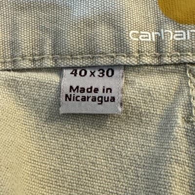 Carhartt Pants Mens 40x29 Beige Relaxed Fit Utility Work Twill Carpenter Canvas - Thumbnail 5