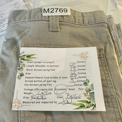 Carhartt Pants Mens 40x29 Beige Relaxed Fit Utility Work Twill Carpenter Canvas - Thumbnail 6