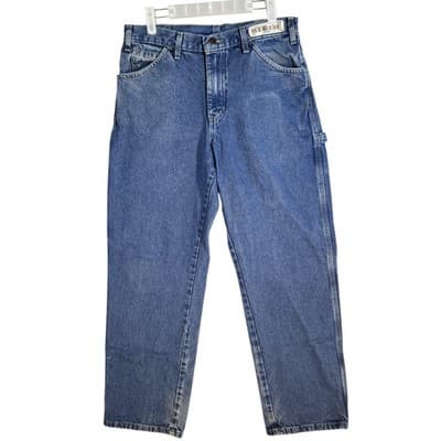 Dickies Carpenter Jeans Mens 36x30 Blue Workwear Utility W918 100% Cotton Denim - Image 1