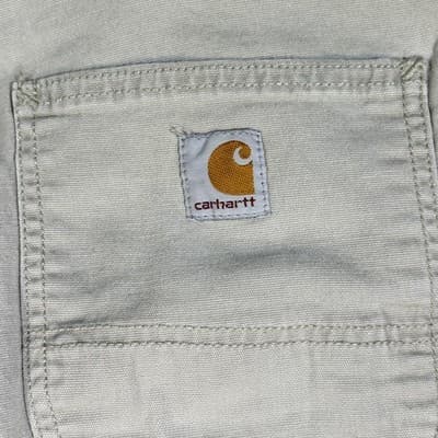 Carhartt Pants Mens 40x29 Beige Relaxed Fit Utility Work Twill Carpenter Canvas - Thumbnail 3